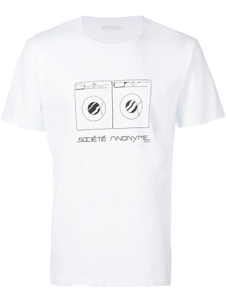 Société Anonyme Washing Machine Logo T-shirt - White