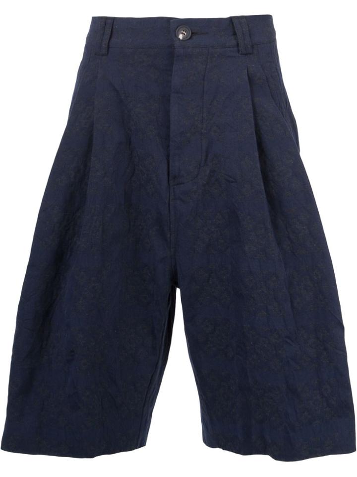 Song For The Mute Jacquard Bermuda Shorts - Blue