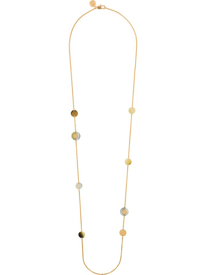 Tory Burch Flat Bead Necklace - Metallic