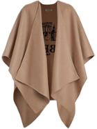 Burberry Embroidered Skyline Cashmere Poncho - Neutrals