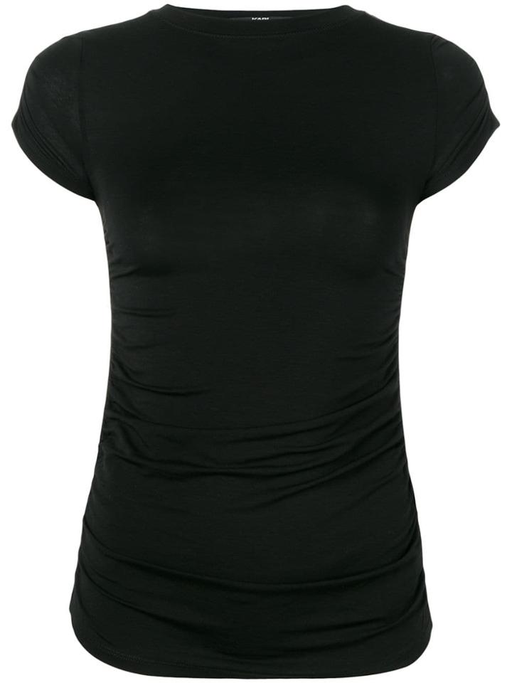 Karl Lagerfeld Logo Trim T-shirt - Black