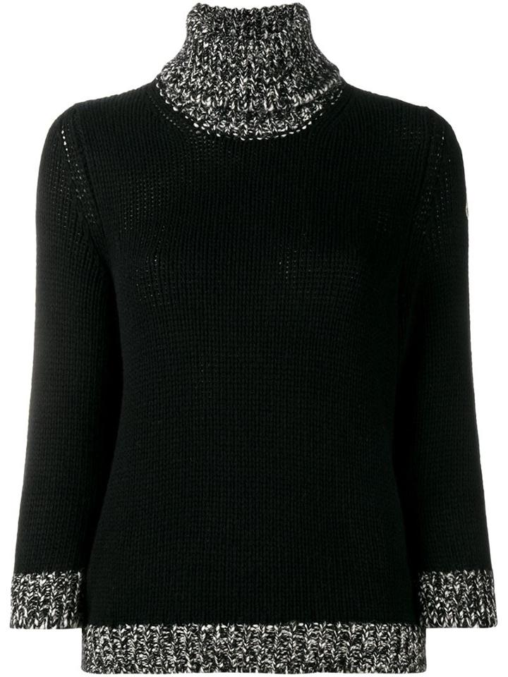Moncler Roll Neck Jumper, Women's, Size: Small, Black, Cashmere/wool