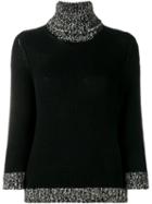 Moncler Roll Neck Jumper, Women's, Size: Small, Black, Cashmere/wool