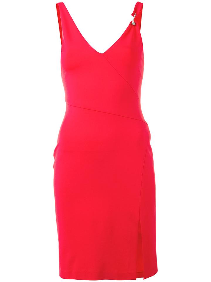 Versus V-neck Dress, Women's, Size: 40, Red, Polyamide/spandex/elastane/viscose