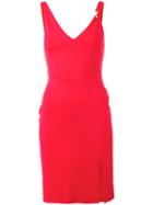 Versus V-neck Dress, Women's, Size: 40, Red, Polyamide/spandex/elastane/viscose