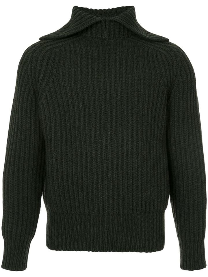 Cerruti 1881 Foldover Neck Jumper - Black