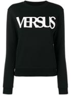Versus Long-sleeve Logo-print Sweatshirt - Black