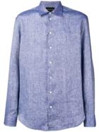 Emporio Armani Plain Button Shirt - Purple
