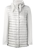 Herno - Padded Front Hooded Jacket - Women - Cotton/feather Down/polyamide/acetate - 44, Grey, Cotton/feather Down/polyamide/acetate