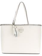 Tory Burch Mcgraw Whipstitch Tote - White
