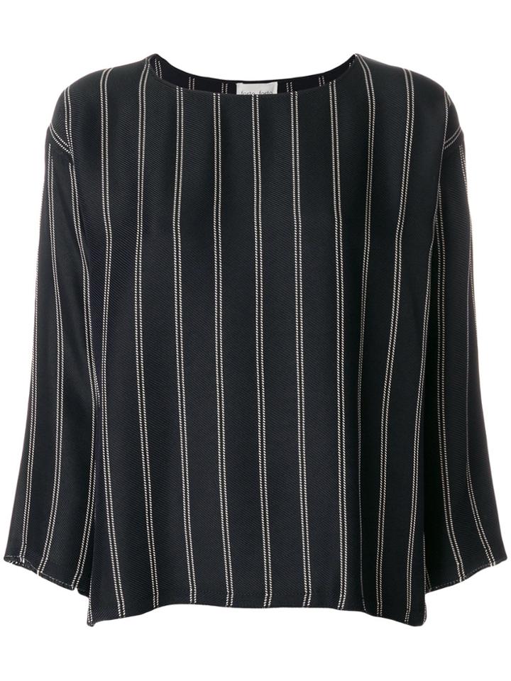 Forte Forte Striped Boxy Top - Black