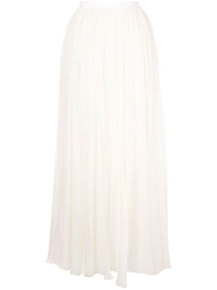 Giambattista Valli Long Ruffle Skirt - White