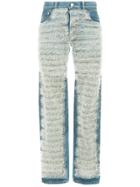 Tu Es Mon Trésor Ruffled Tulle Jeans - Blue