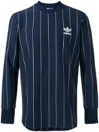 Adidas Originals - Pinstripes Longsleeve T-shirt - Men - Cotton - L, Blue, Cotton