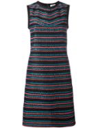 Sonia By Sonia Rykiel Woven Stripe Shift Dress, Women's, Size: 40, Turquoise, Cotton/polyamide/polyester