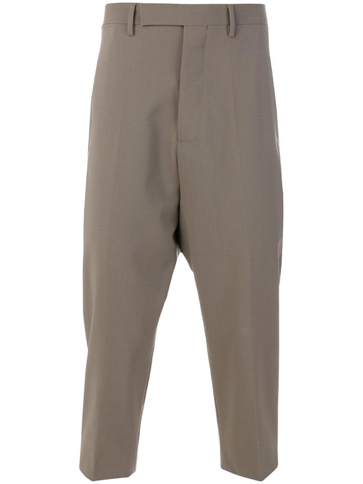 Rick Owens Tailored Drop-crotch Trousers - Nude & Neutrals