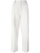 Forte Forte High Waisted Trousers, Size: 0, Nude/neutrals, Cotton/linen/flax