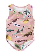 Stella Mccartney Kids - Printed Swimsuit - Kids - Polyamide/polyester/spandex/elastane - 12 Mth, Toddler Girl's, Pink/purple