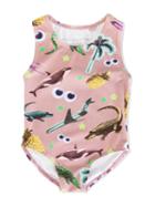 Stella Mccartney Kids - Printed Swimsuit - Kids - Polyamide/polyester/spandex/elastane - 12 Mth, Toddler Girl's, Pink/purple