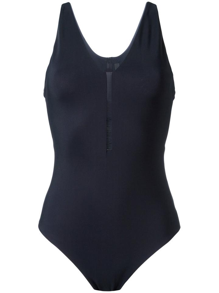 Alexander Wang Fishingline Panel Swimsuit, Women's, Size: Medium, Black, Nylon/spandex/elastane
