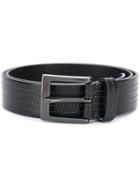 Boss Hugo Boss Stitch-detail Buckled Belt - Black