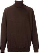 H Beauty & Youth. Roll Neck Jumper, Men's, Size: Small, Brown, Wool