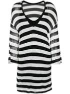 Osklen Stripe Straight Dress - Black
