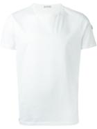 Moncler Stripe Appliqué T-shirt, Men's, Size: Small, White, Cotton