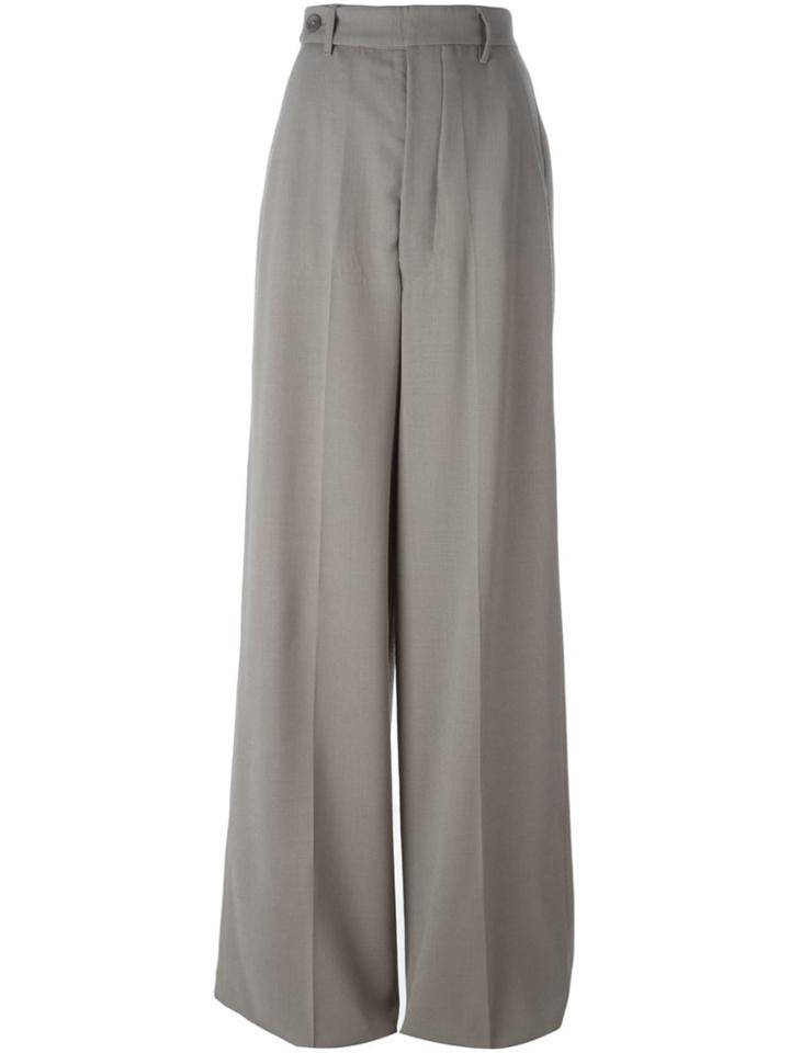 Rick Owens High Waisted Palazzo Pants - Grey