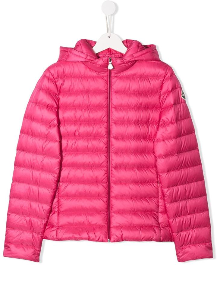 Moncler Kids Zipped Padded Jacket - Pink