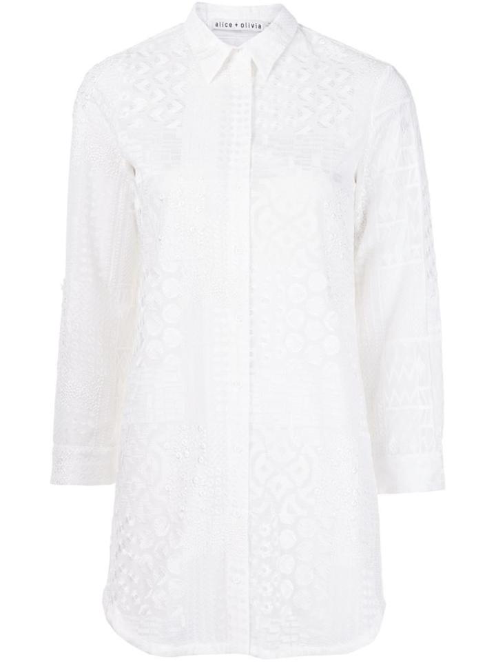 Alice+olivia Multi-pattern Embossed Shirt
