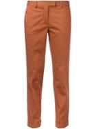 Alberto Biani Cropped Chino Trousers, Women's, Size: 46, Yellow/orange, Cotton/spandex/elastane