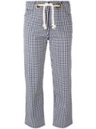 Miaou Tommy Gingham Trousers - Blue