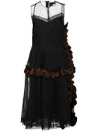 Simone Rocha Ruffled Tulle Dress, Women's, Size: 6, Black, Acrylic/cotton/silk