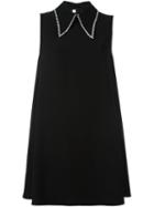 Mcq Alexander Mcqueen Rhinestone Pointed Collar Dress