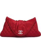 Chanel Vintage Quilted Clutch, Women's, Red