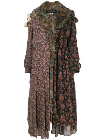 Junya Watanabe Comme Des Garçons Pre-owned Panelled Floral-print Coat