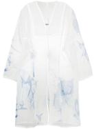 Marios Sheer Embroidered Cardigan - White