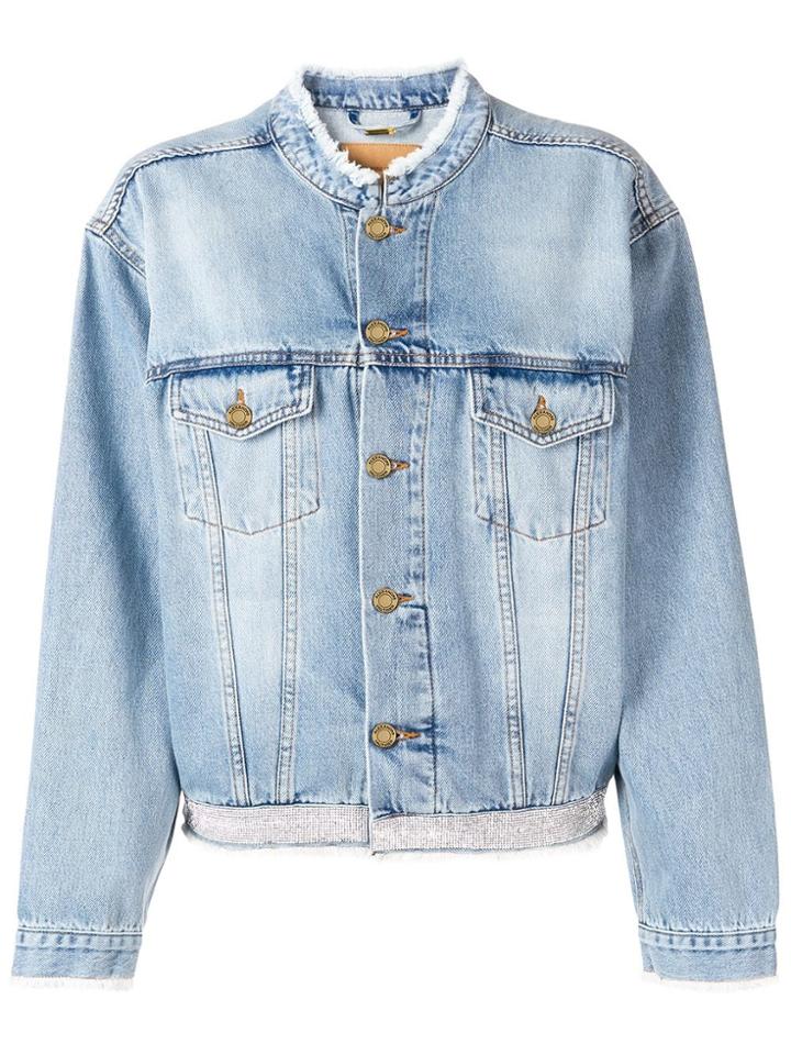 Alexandre Vauthier Faded Denim Jacket - Blue