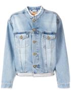 Alexandre Vauthier Faded Denim Jacket - Blue