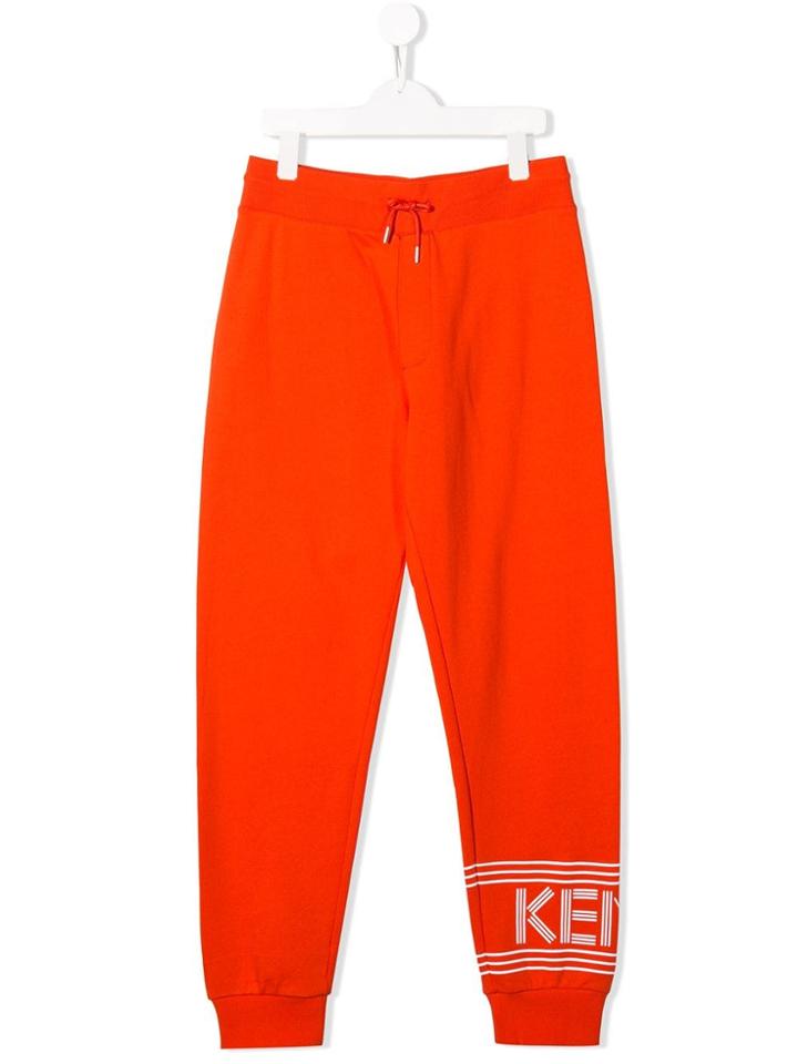 Kenzo Kids Logo Print Track Pants - Orange