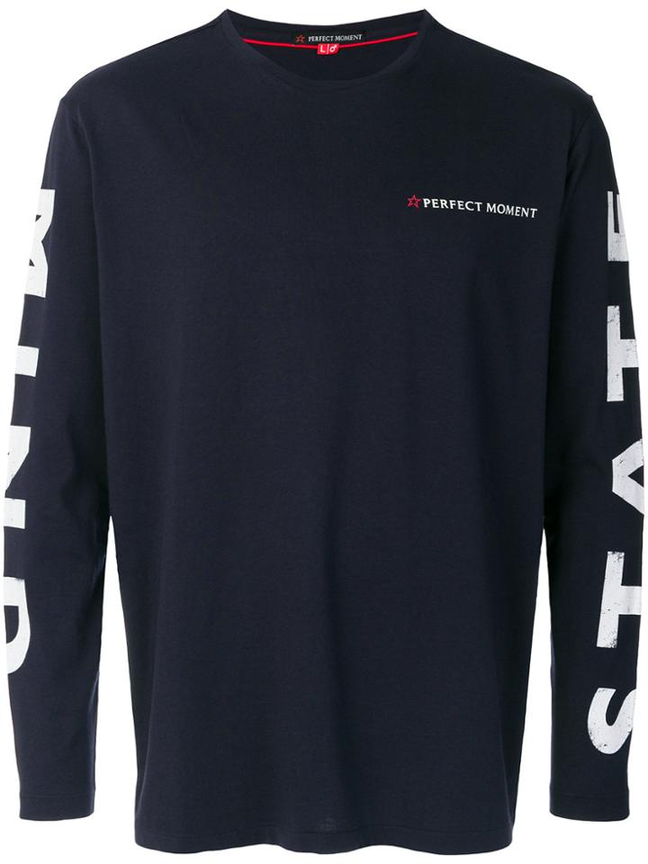 Perfect Moment Logo Print Sweatshirt - Blue