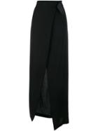 Ann Demeulemeester Wrap Maxi Skirt, Women's, Size: 44, Black, Viscose