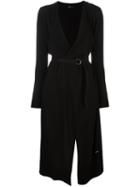 Diesel Long Cardi-coat, Women's, Size: Medium, Black, Nylon/cupro/viscose