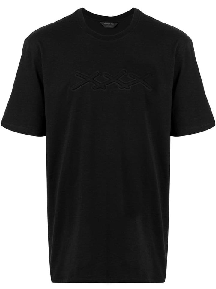 Ermenegildo Zegna Printed Cotton T-shirt - Black