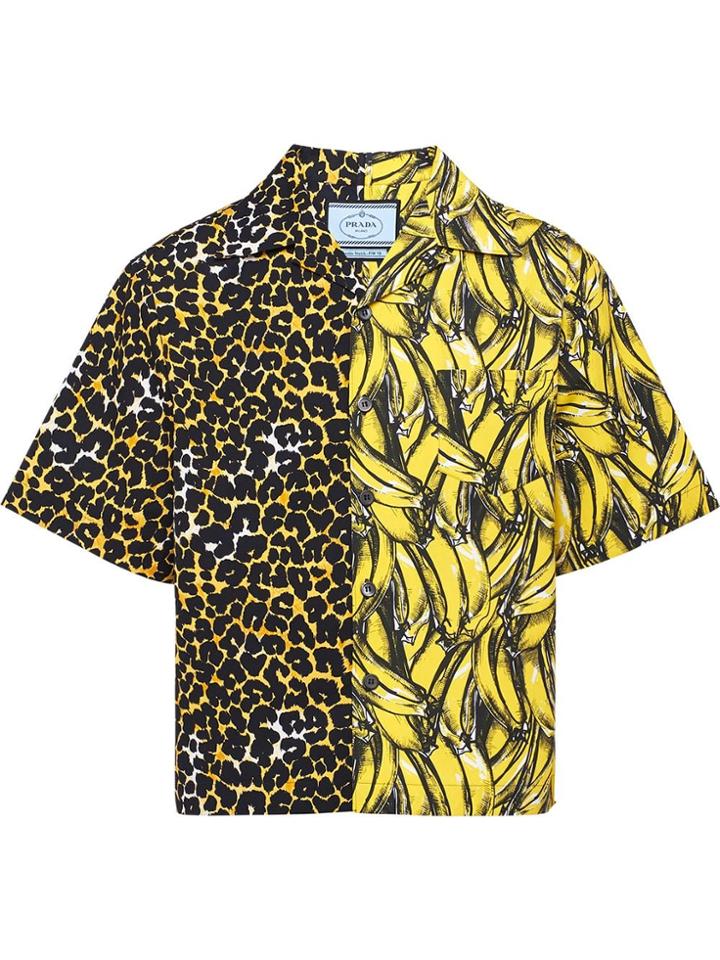 Prada Double Match Cotton Shirt - Yellow