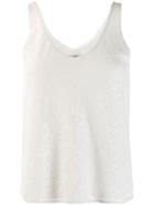 Blanca Sleeveless Flared Top - White