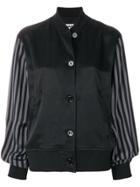 Mm6 Maison Margiela Striped Sleeves Jacket - Black