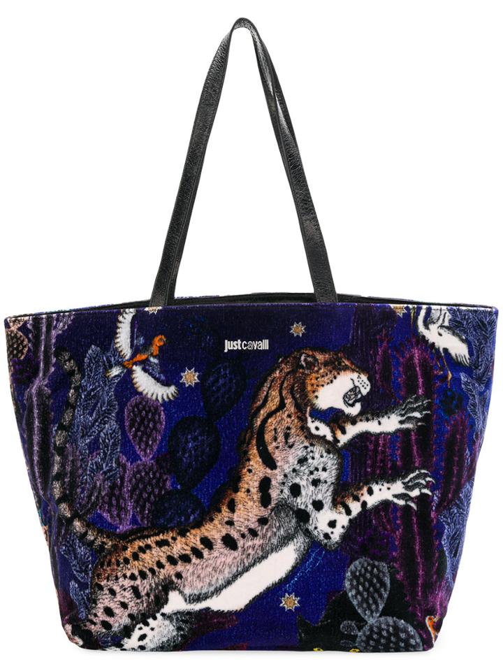 Just Cavalli Printed Tote - Blue