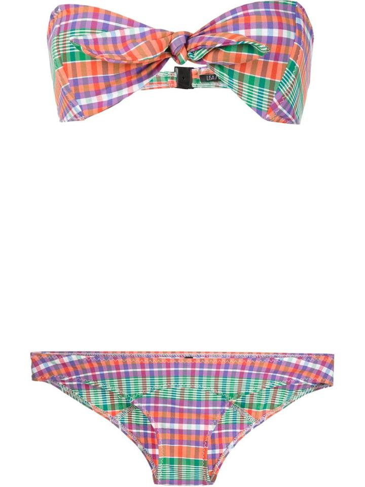 Lisa Marie Fernandez 'madras' Bikini - Pink & Purple